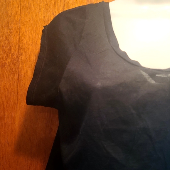 Banana Republic black cap sleeve T-shirt szL - Picture 2 of 8